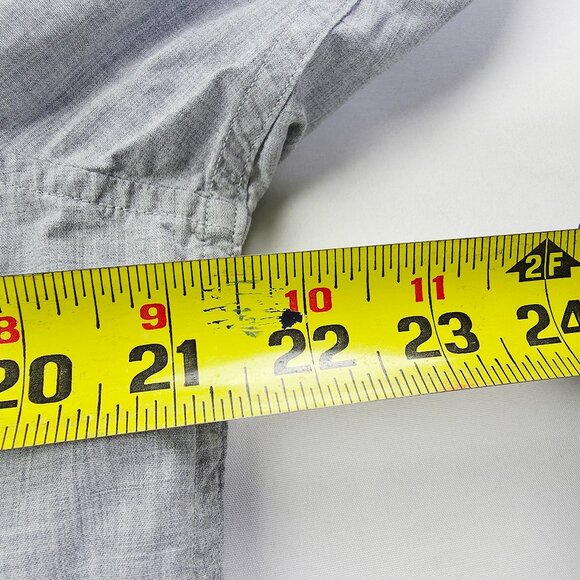 Michael Kors Tailored Fit Size Medium Mens Gray Button Down Long Sleeve Shirt - Picture 2 of 11